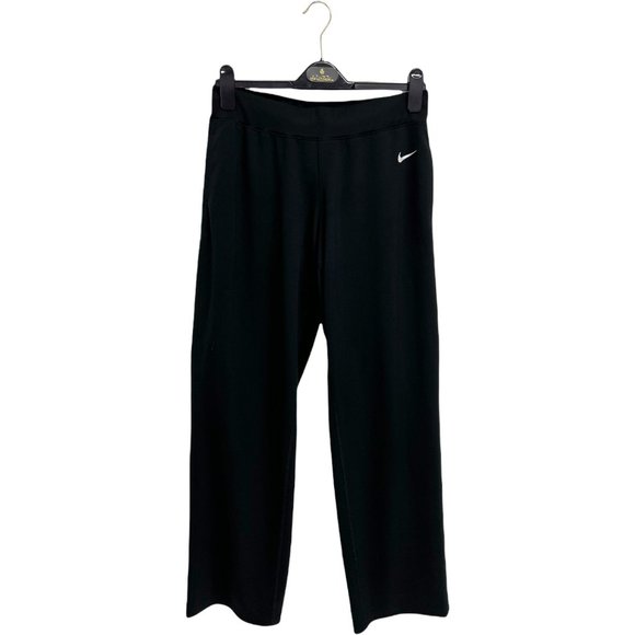 Nike Men's Straight Leg All Black Pull On Elastic Waist Track Pants Size M - Picture 1 of 11